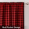 Red Buffalo Plaid Curtains Christmas Decor 42 x 84 Inch Length 2 Panels, Gingham Farmhouse Rod Pocket Room Darkening Checkered Window Curtain Drapes for Living Room, Red and Black